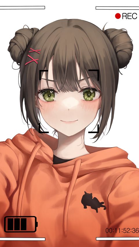 Download wallpaper 2160x3840 girl, smile, record, anime samsung galaxy s4, s5, note, sony xperia z, z1, z2, z3, htc one, lenovo vibe hd background