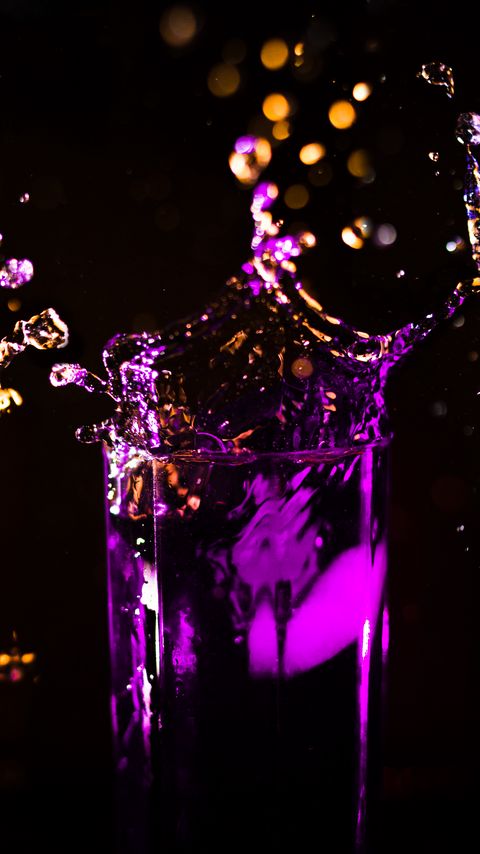Download wallpaper 2160x3840 glass, water, bursts, splashes, dark samsung galaxy s4, s5, note, sony xperia z, z1, z2, z3, htc one, lenovo vibe hd background