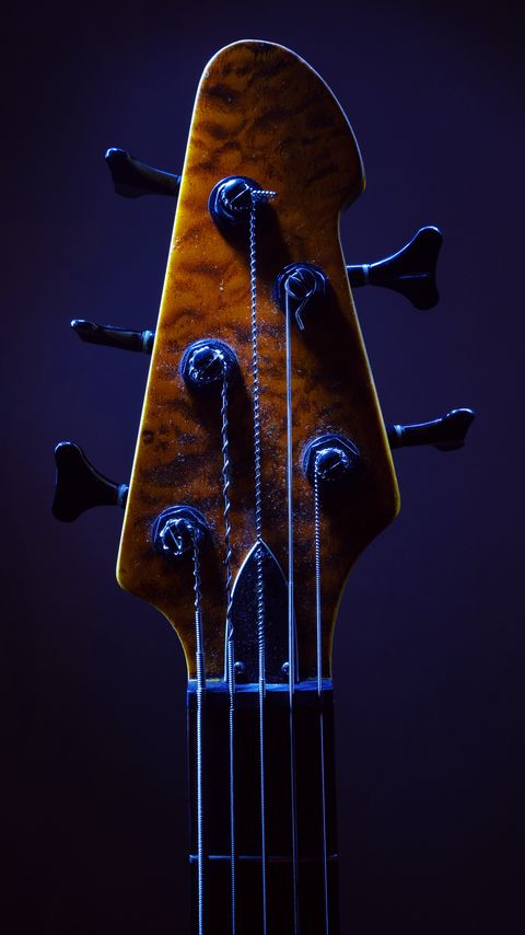 Download wallpaper 2160x3840 guitar, fretboard, strings, music, blue, dark samsung galaxy s4, s5, note, sony xperia z, z1, z2, z3, htc one, lenovo vibe hd background