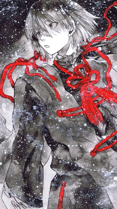 Download wallpaper 2160x3840 guy, snow, watercolor, anime samsung galaxy s4, s5, note, sony xperia z, z1, z2, z3, htc one, lenovo vibe hd background
