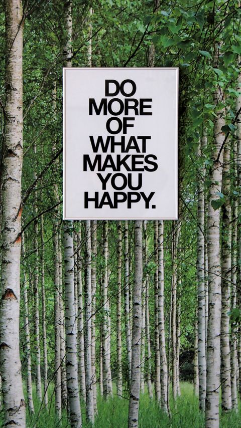 Download wallpaper 2160x3840 happy, inscription, motivation, trees, words samsung galaxy s4, s5, note, sony xperia z, z1, z2, z3, htc one, lenovo vibe hd background