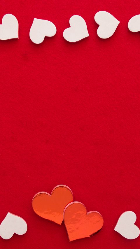 Download wallpaper 2160x3840 hearts, love, frame, red, white samsung galaxy s4, s5, note, sony xperia z, z1, z2, z3, htc one, lenovo vibe hd background