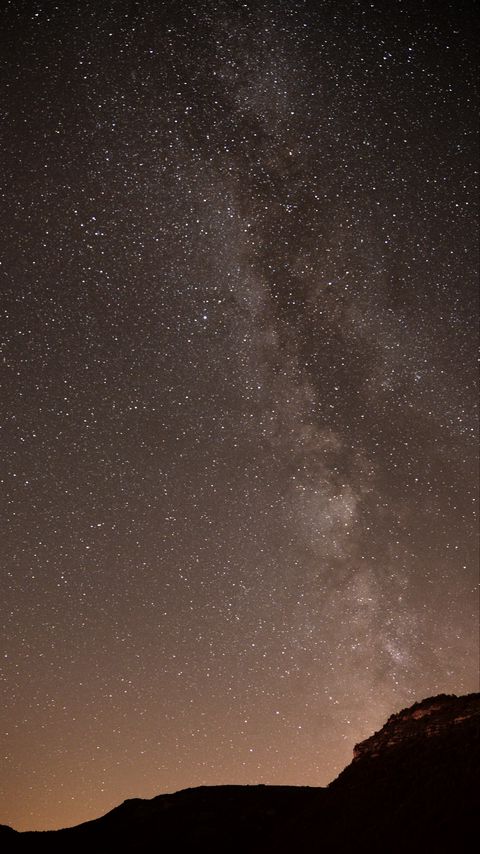 Download wallpaper 2160x3840 hills, silhouettes, starry sky, night samsung galaxy s4, s5, note, sony xperia z, z1, z2, z3, htc one, lenovo vibe hd background