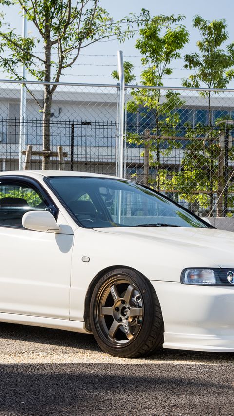 Download wallpaper 2160x3840 honda integra, honda, car, white samsung galaxy s4, s5, note, sony xperia z, z1, z2, z3, htc one, lenovo vibe hd background