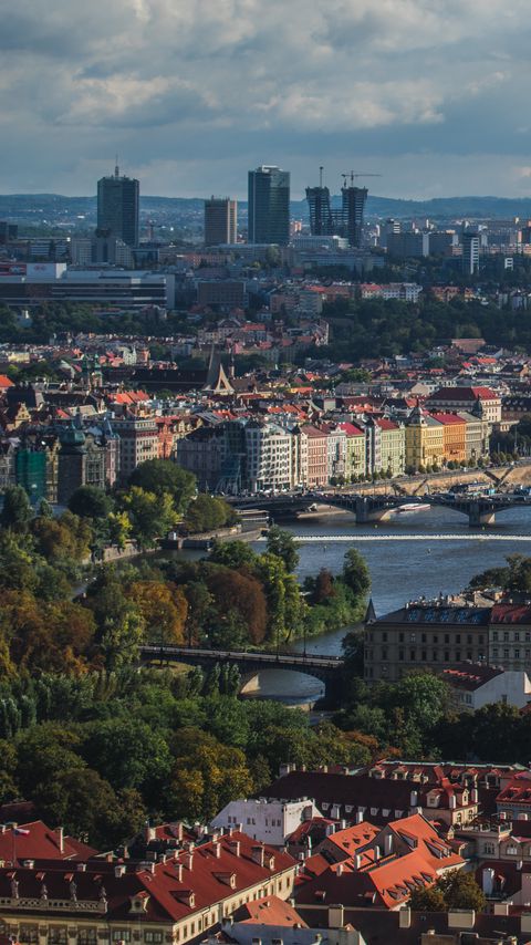 Download wallpaper 2160x3840 houses, buildings, skyscrapers, architecture, trees, city samsung galaxy s4, s5, note, sony xperia z, z1, z2, z3, htc one, lenovo vibe hd background