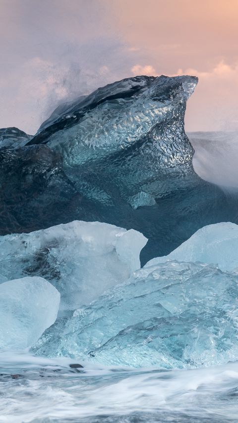 Download wallpaper 2160x3840 ice, sea, nature samsung galaxy s4, s5, note, sony xperia z, z1, z2, z3, htc one, lenovo vibe hd background