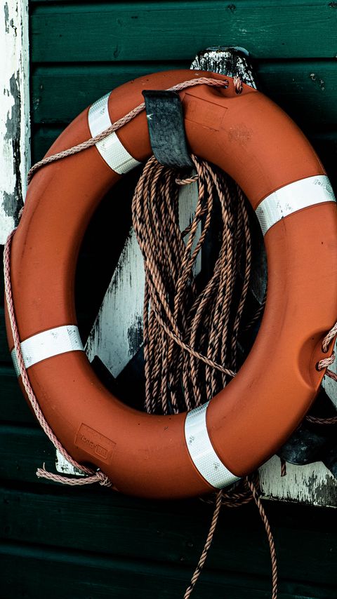 Download wallpaper 2160x3840 life buoy, rope, orange samsung galaxy s4, s5, note, sony xperia z, z1, z2, z3, htc one, lenovo vibe hd background