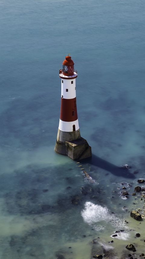 Download wallpaper 2160x3840 lighthouse, coast, sea, minimalism samsung galaxy s4, s5, note, sony xperia z, z1, z2, z3, htc one, lenovo vibe hd background
