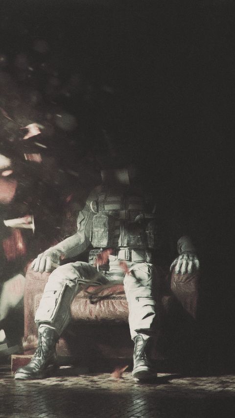 Download wallpaper 2160x3840 man, chair, fantasy, art samsung galaxy s4, s5, note, sony xperia z, z1, z2, z3, htc one, lenovo vibe hd background