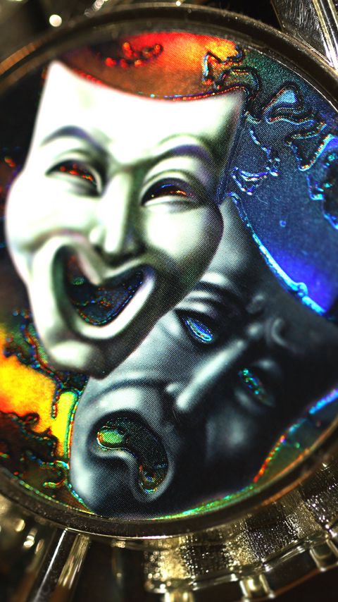 Download wallpaper 2160x3840 masks, emotions, blur samsung galaxy s4, s5, note, sony xperia z, z1, z2, z3, htc one, lenovo vibe hd background