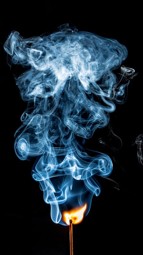 Download wallpaper 2160x3840 match, flame, fire, dark, blue samsung galaxy s4, s5, note, sony xperia z, z1, z2, z3, htc one, lenovo vibe hd background