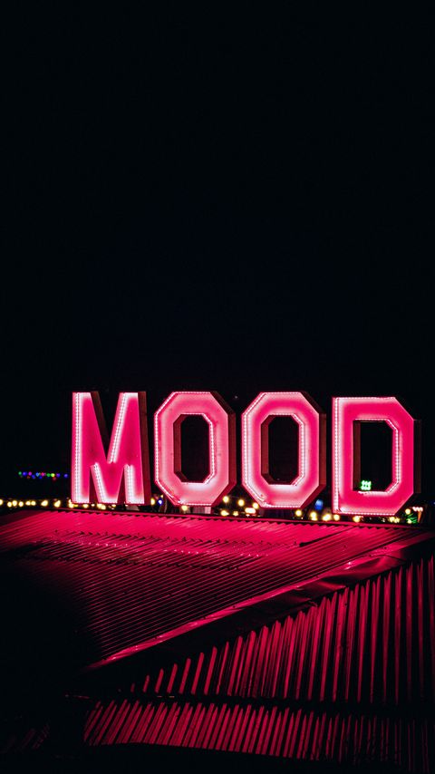 Download wallpaper 2160x3840 mood, word, neon, pink samsung galaxy s4, s5, note, sony xperia z, z1, z2, z3, htc one, lenovo vibe hd background