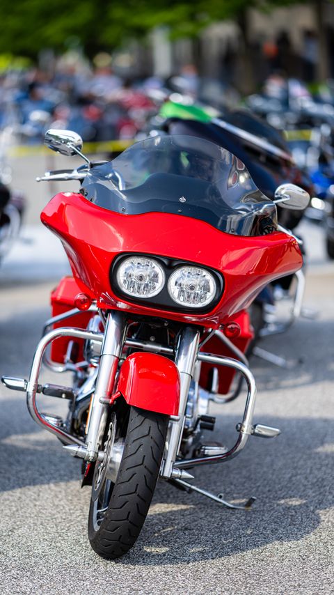 Download wallpaper 2160x3840 motorcycle, bike, red, handlebar samsung galaxy s4, s5, note, sony xperia z, z1, z2, z3, htc one, lenovo vibe hd background
