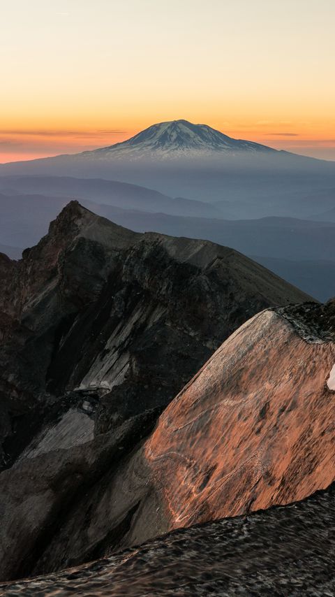 Download wallpaper 2160x3840 mountain, rocks, sunrise, fog samsung galaxy s4, s5, note, sony xperia z, z1, z2, z3, htc one, lenovo vibe hd background