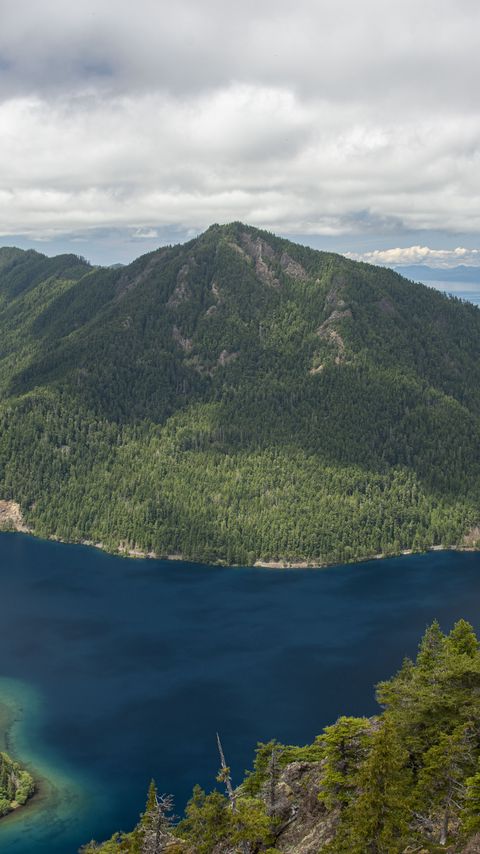 Download wallpaper 2160x3840 mountain, trees, sea, island, nature samsung galaxy s4, s5, note, sony xperia z, z1, z2, z3, htc one, lenovo vibe hd background