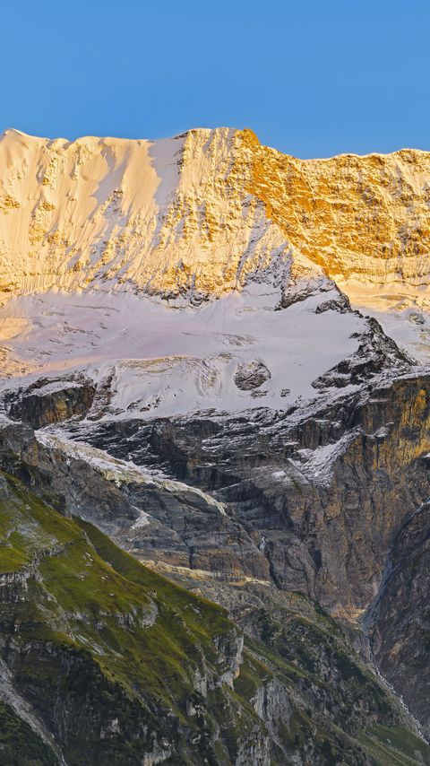 Download wallpaper 2160x3840 mountains, slope, snow, nature samsung galaxy s4, s5, note, sony xperia z, z1, z2, z3, htc one, lenovo vibe hd background