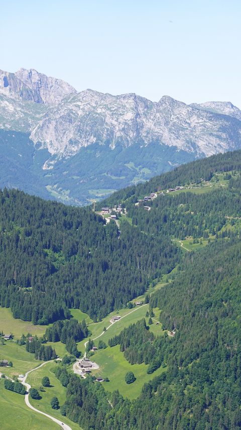 Download wallpaper 2160x3840 mountains, slope, valley, trail samsung galaxy s4, s5, note, sony xperia z, z1, z2, z3, htc one, lenovo vibe hd background