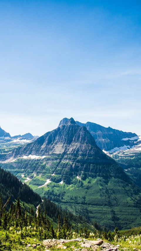 Download wallpaper 2160x3840 mountains, slopes, valley, trees samsung galaxy s4, s5, note, sony xperia z, z1, z2, z3, htc one, lenovo vibe hd background
