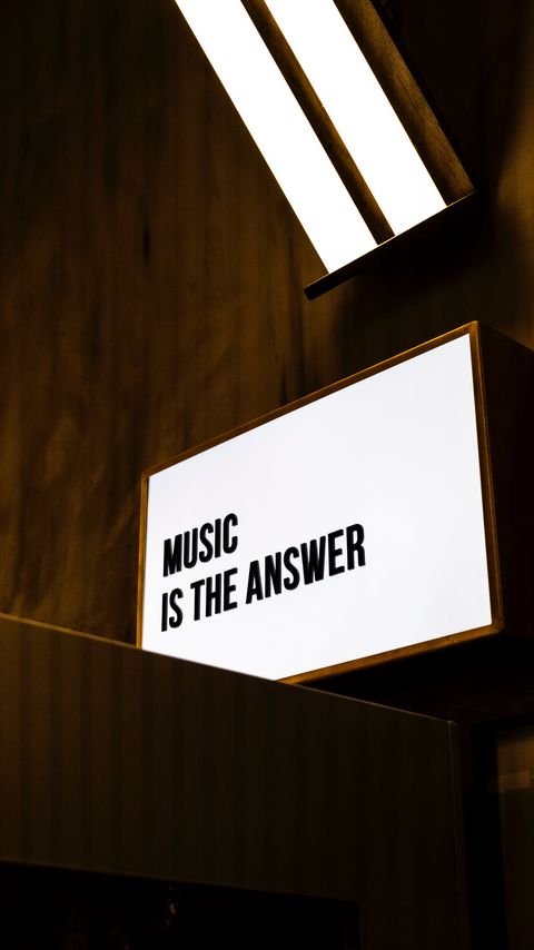 Download wallpaper 2160x3840 music, answer, inscription, words samsung galaxy s4, s5, note, sony xperia z, z1, z2, z3, htc one, lenovo vibe hd background