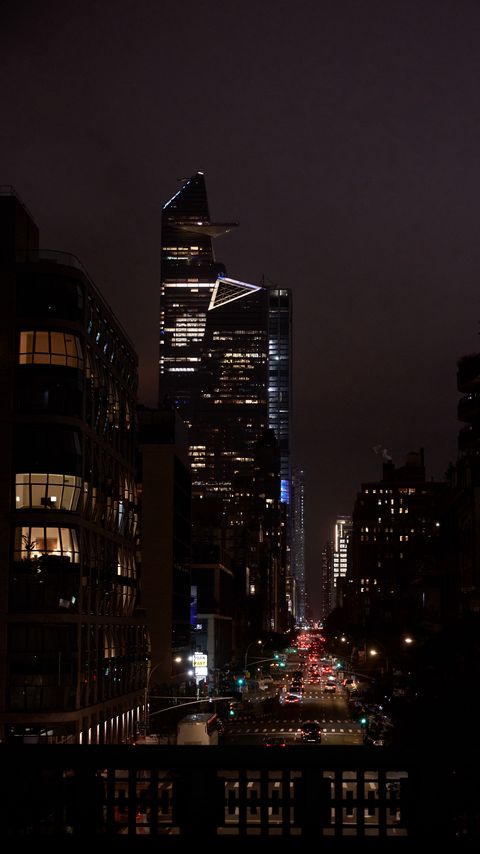 Download wallpaper 2160x3840 night city, city, buildings, road, cars, dark samsung galaxy s4, s5, note, sony xperia z, z1, z2, z3, htc one, lenovo vibe hd background