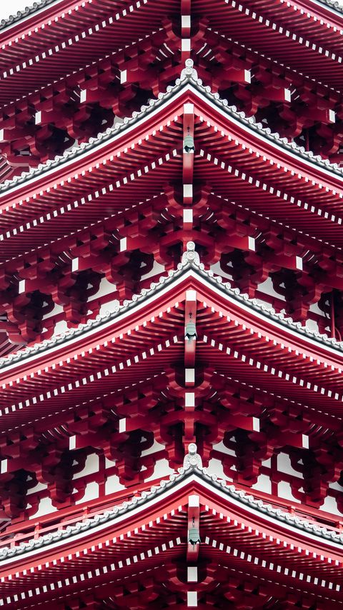 Download wallpaper 2160x3840 pagoda, building, architecture, red samsung galaxy s4, s5, note, sony xperia z, z1, z2, z3, htc one, lenovo vibe hd background