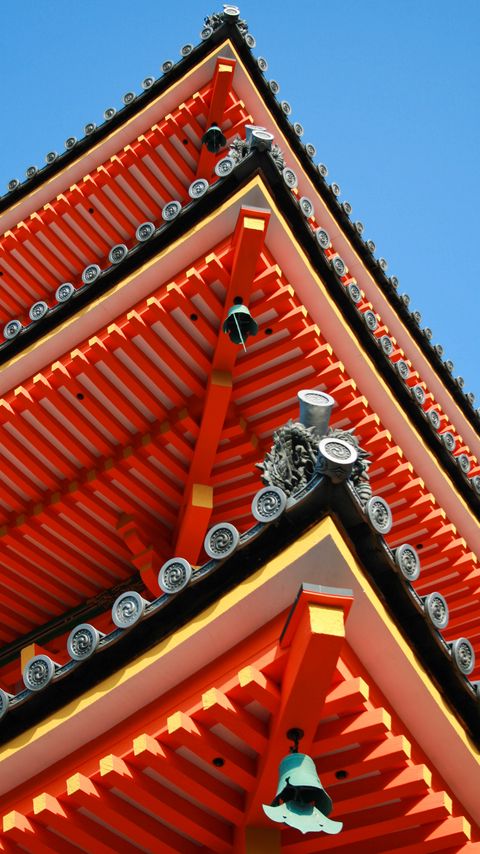 Download wallpaper 2160x3840 pagoda, roof, bells, architecture samsung galaxy s4, s5, note, sony xperia z, z1, z2, z3, htc one, lenovo vibe hd background