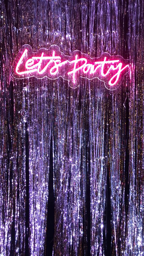 Download wallpaper 2160x3840 party, neon, inscription, text, word, glitter samsung galaxy s4, s5, note, sony xperia z, z1, z2, z3, htc one, lenovo vibe hd background