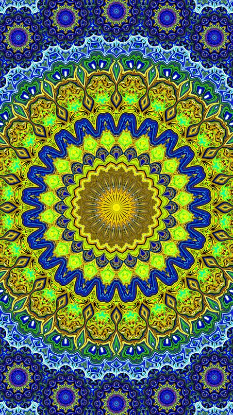 Download wallpaper 2160x3840 patterns, shapes, fractal, abstraction, yellow, blue samsung galaxy s4, s5, note, sony xperia z, z1, z2, z3, htc one, lenovo vibe hd background