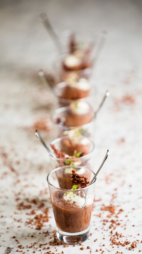 Download wallpaper 2160x3840 pudding, dessert, chocolate, glasses samsung galaxy s4, s5, note, sony xperia z, z1, z2, z3, htc one, lenovo vibe hd background