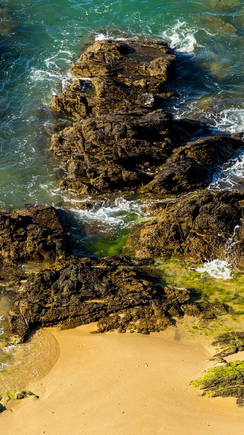 Download wallpaper 2160x3840 reefs, sea, sand, coast samsung galaxy s4, s5, note, sony xperia z, z1, z2, z3, htc one, lenovo vibe hd background