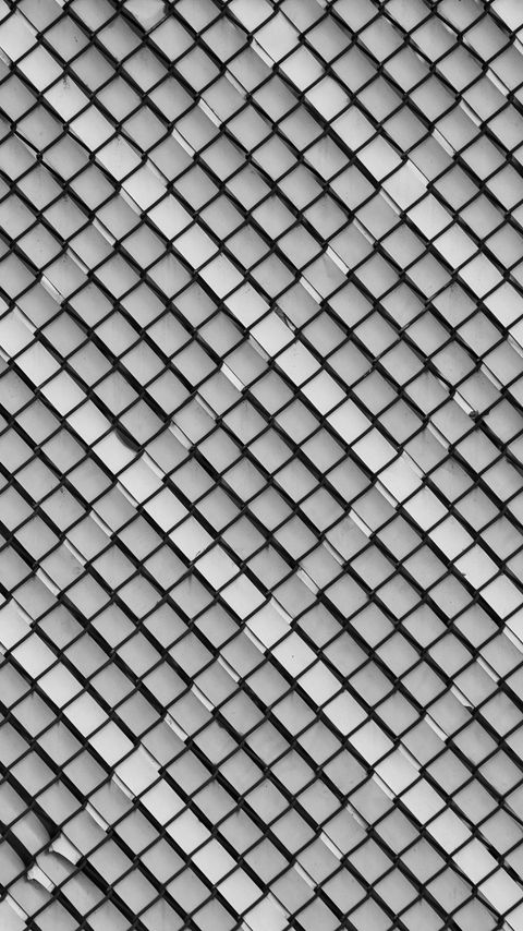 Download wallpaper 2160x3840 rhombus, grid, texture, black and white samsung galaxy s4, s5, note, sony xperia z, z1, z2, z3, htc one, lenovo vibe hd background