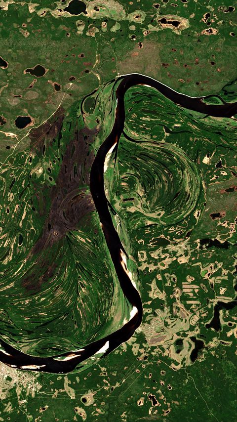 Download wallpaper 2160x3840 river, satellite, aerial view, green samsung galaxy s4, s5, note, sony xperia z, z1, z2, z3, htc one, lenovo vibe hd background