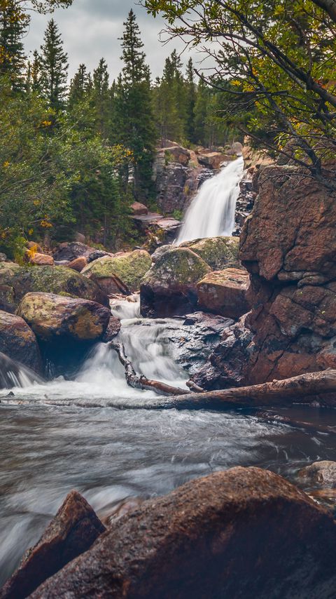 Download wallpaper 2160x3840 river, stream, stones, water, landscape, nature samsung galaxy s4, s5, note, sony xperia z, z1, z2, z3, htc one, lenovo vibe hd background