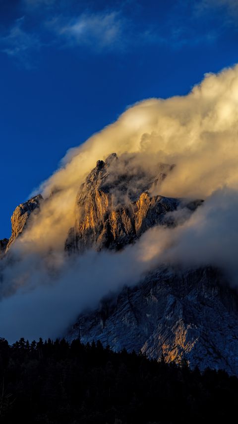 Download wallpaper 2160x3840 rock, fog, nature samsung galaxy s4, s5, note, sony xperia z, z1, z2, z3, htc one, lenovo vibe hd background