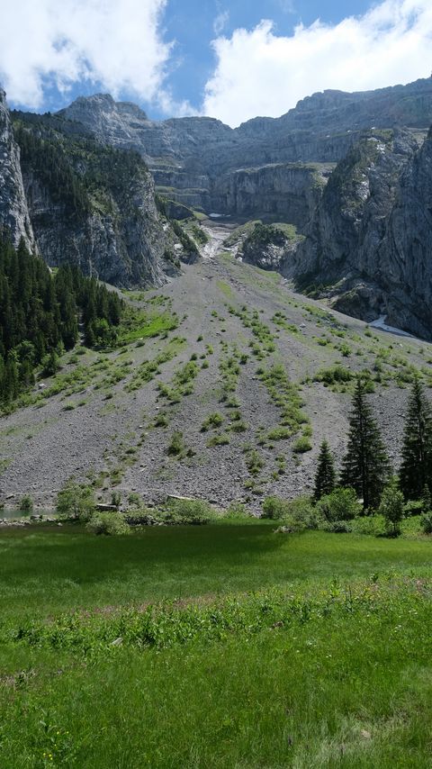 Download wallpaper 2160x3840 rocks, slope, valley, grass samsung galaxy s4, s5, note, sony xperia z, z1, z2, z3, htc one, lenovo vibe hd background