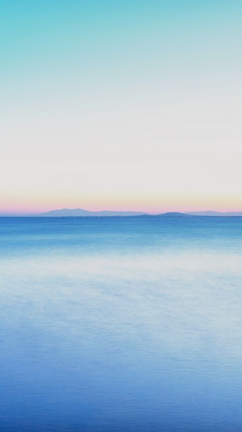 Download wallpaper 2160x3840 sea, horizon, view, minimalism, blue samsung galaxy s4, s5, note, sony xperia z, z1, z2, z3, htc one, lenovo vibe hd background