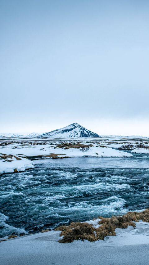 Download wallpaper 2160x3840 sea, ice, mountain, snow, iceland samsung galaxy s4, s5, note, sony xperia z, z1, z2, z3, htc one, lenovo vibe hd background