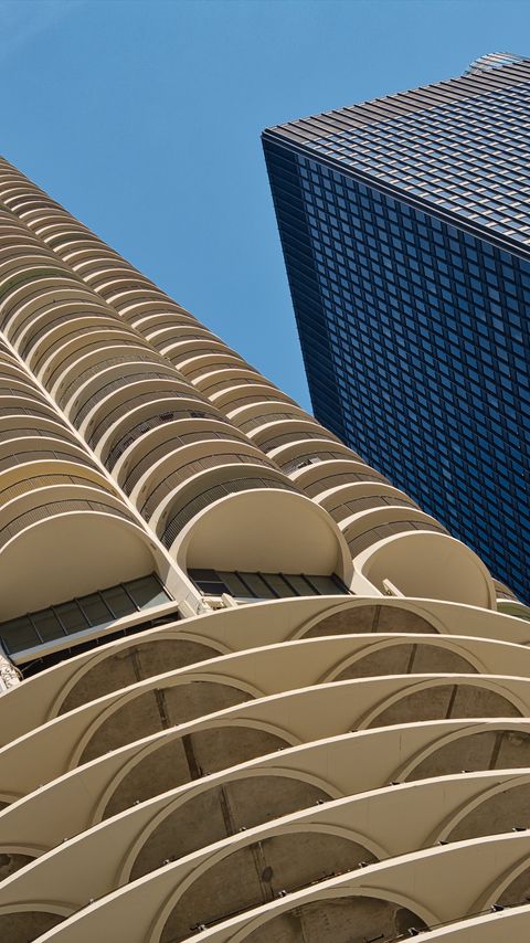 Download wallpaper 2160x3840 skyscraper, buildings, architecture, windows, sky samsung galaxy s4, s5, note, sony xperia z, z1, z2, z3, htc one, lenovo vibe hd background