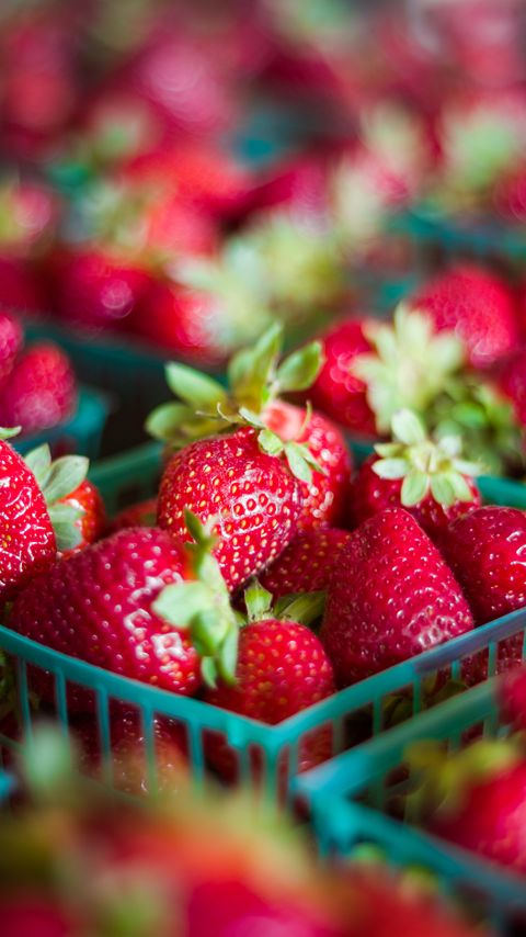 Download wallpaper 2160x3840 strawberries, berries, food, blur samsung galaxy s4, s5, note, sony xperia z, z1, z2, z3, htc one, lenovo vibe hd background