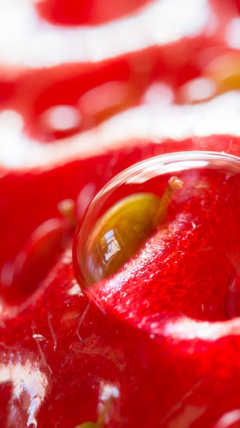 Download wallpaper 2160x3840 strawberry, berry, water, drop, macro samsung galaxy s4, s5, note, sony xperia z, z1, z2, z3, htc one, lenovo vibe hd background