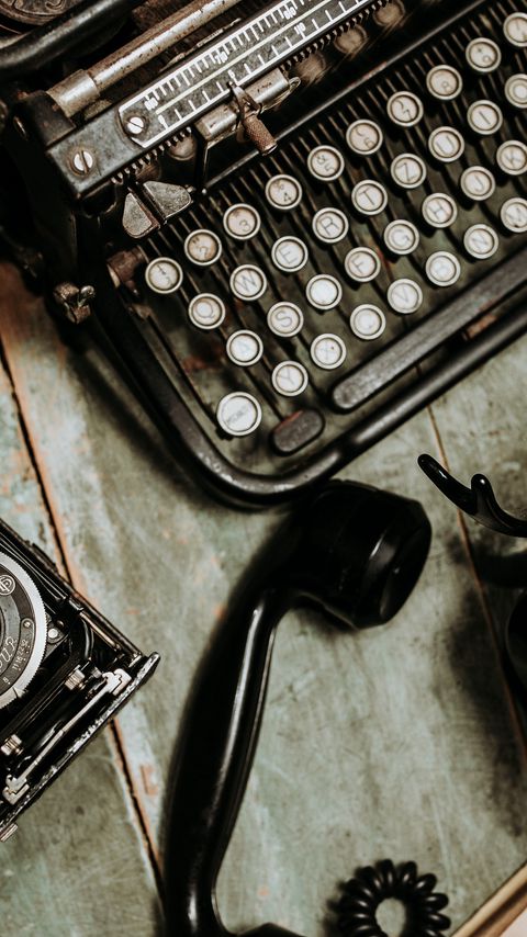 Download wallpaper 2160x3840 telephone, typewriter, old, retro samsung galaxy s4, s5, note, sony xperia z, z1, z2, z3, htc one, lenovo vibe hd background