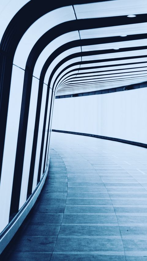 Download wallpaper 2160x3840 tunnel, road, stripes, curve samsung galaxy s4, s5, note, sony xperia z, z1, z2, z3, htc one, lenovo vibe hd background