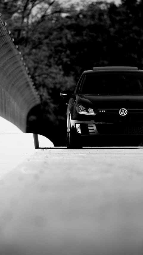 Download wallpaper 2160x3840 volkswagen golf, volkswagen, car, black, front view samsung galaxy s4, s5, note, sony xperia z, z1, z2, z3, htc one, lenovo vibe hd background