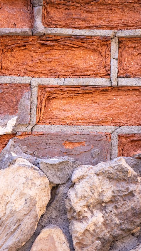 Download wallpaper 2160x3840 wall, bricks, stones, relief, texture samsung galaxy s4, s5, note, sony xperia z, z1, z2, z3, htc one, lenovo vibe hd background