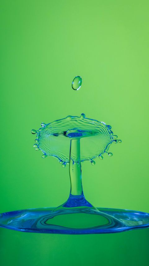 Download wallpaper 2160x3840 water, splash, drop, glass, macro, green, blue samsung galaxy s4, s5, note, sony xperia z, z1, z2, z3, htc one, lenovo vibe hd background