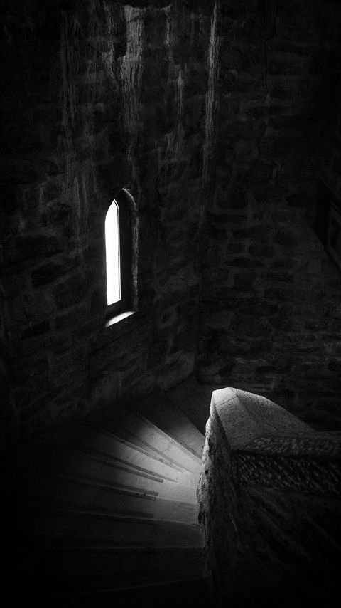 Download wallpaper 2160x3840 window, stairs, building, dark samsung galaxy s4, s5, note, sony xperia z, z1, z2, z3, htc one, lenovo vibe hd background