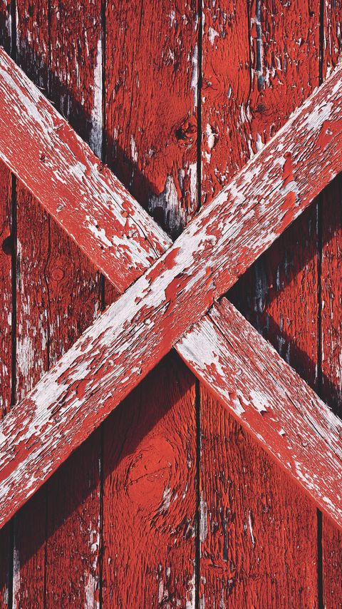 Download wallpaper 2160x3840 wood, paint, boards, intersection, texture, red samsung galaxy s4, s5, note, sony xperia z, z1, z2, z3, htc one, lenovo vibe hd background