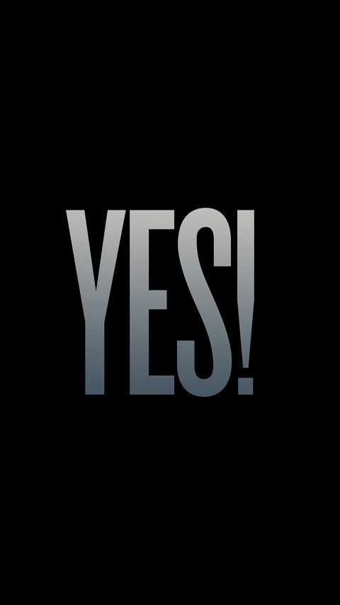 Download wallpaper 2160x3840 yes, exclamation point, word samsung galaxy s4, s5, note, sony xperia z, z1, z2, z3, htc one, lenovo vibe hd background